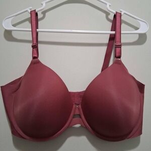 Warner's No Side Effects AMARANTH  Full Coverage T-Shirt Bra Underwire Size 40D